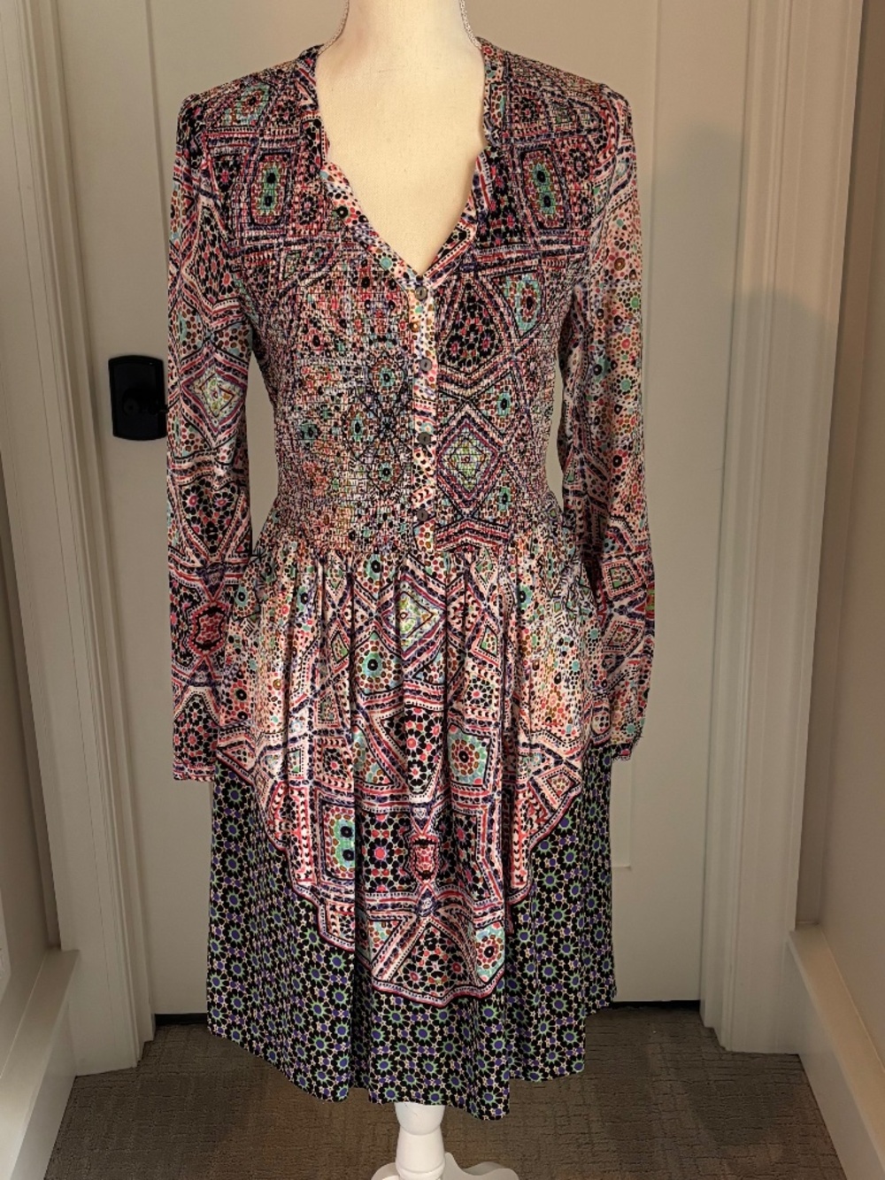 Maeve by Anthropologie "Tiled Amethyst" Dress